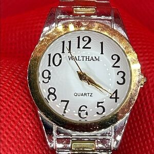 Ladies Waltham Quartz Watch - gold and silver tones